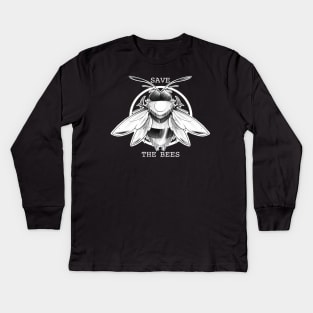 save the bees Kids Long Sleeve T-Shirt